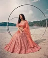 Kb 8101 Pure Butterfly Net With Embroidery Work Lehenga Choli